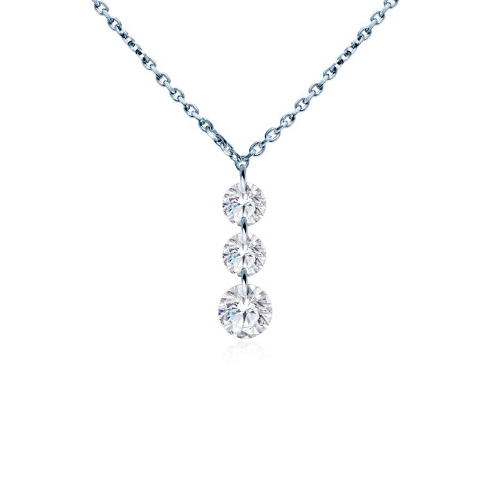 Eterniàle necklace, silver, zircons