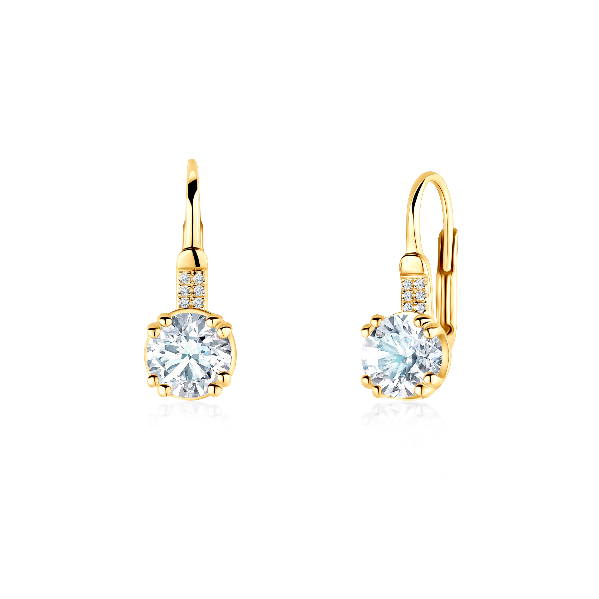 SAVICKI earrings: gold, topaz, diamonds