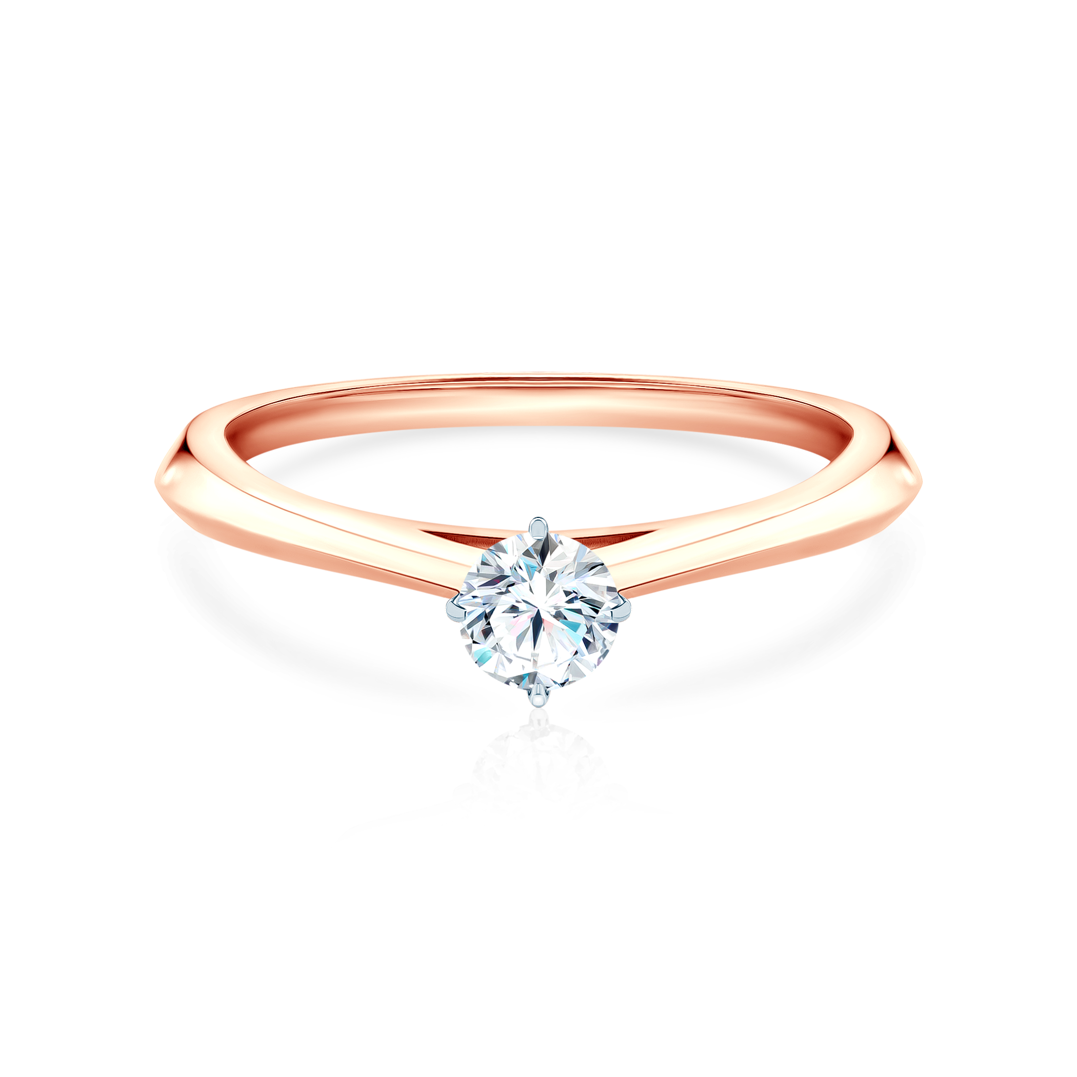 Verlobungsring The Light: Zweifarbiges Gold, Diamant