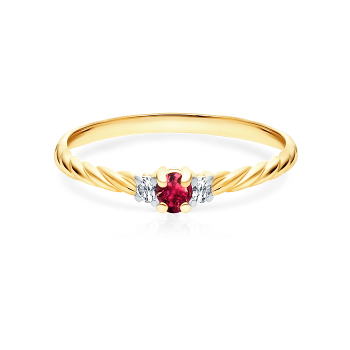 Zaručnički prsten Savicki:  zlato, rubin