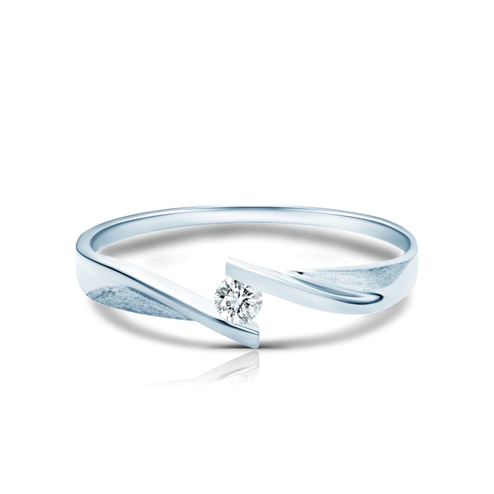 SAVICKI eljegyzési gyűrű: fehérarany és gyémánt