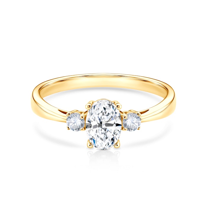 Δαχτυλίδι αρραβώνων Savicki: χρυσό, λευκό ζαφείρι