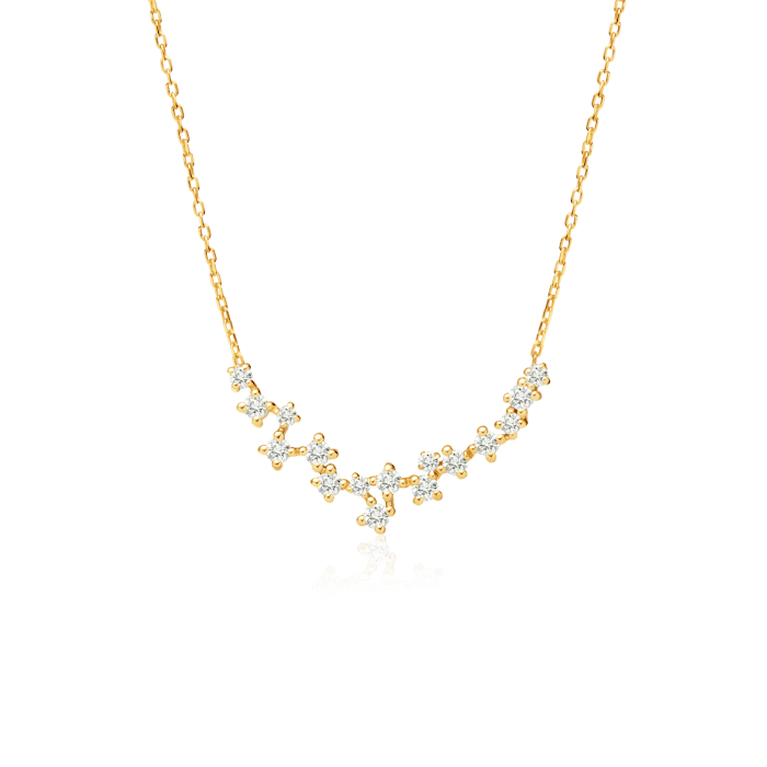 Κολιέ Savicki: χρυσό, διαμάντια