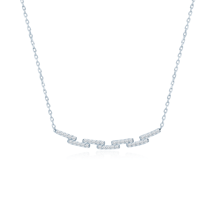 SAVICKI's necklace: white gold, diamonds