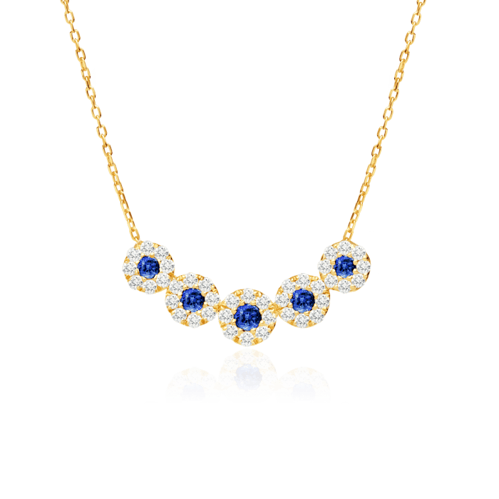 SAVICKI's necklace: gold, diamonds