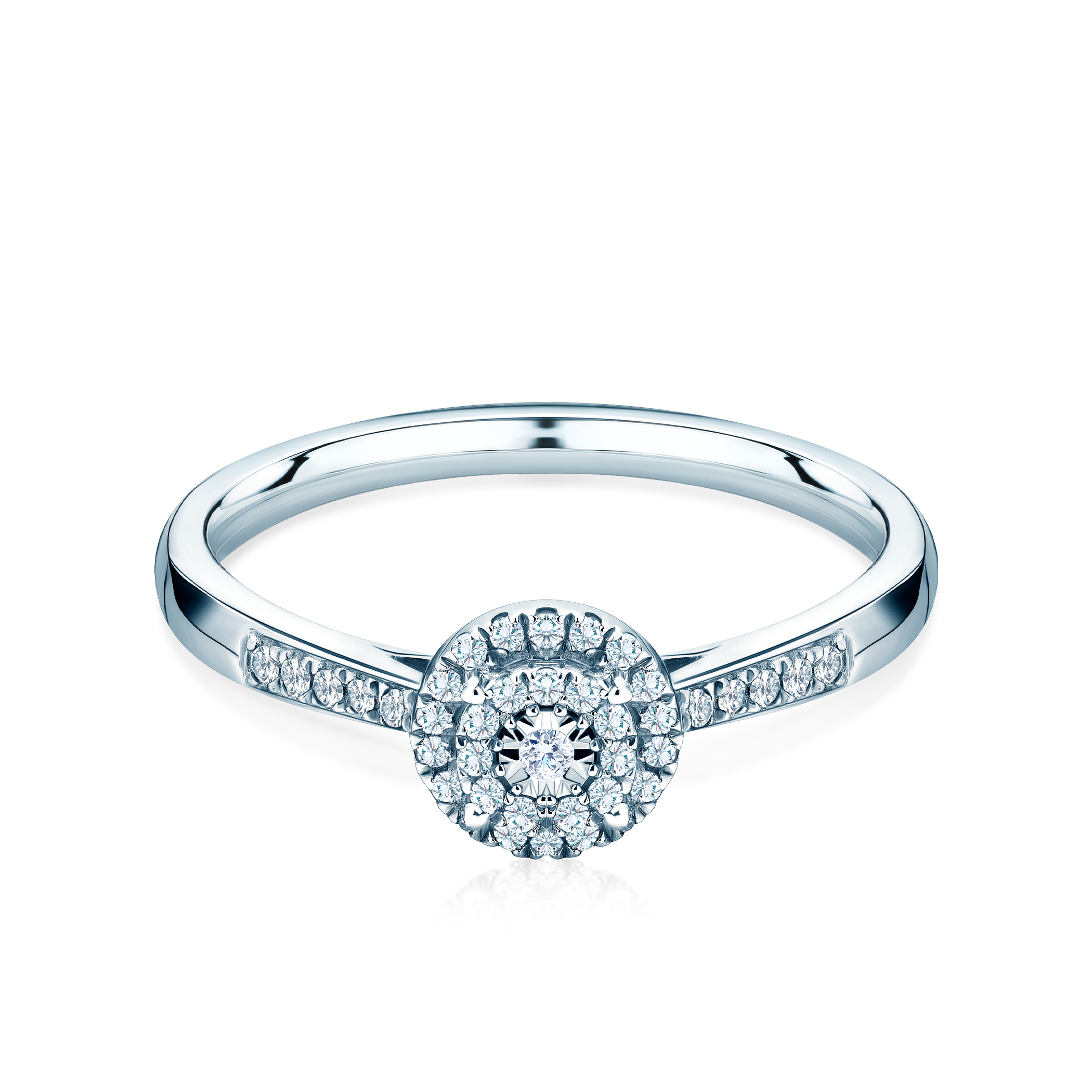 Δαχτυλίδι αρραβώνων Savicki: λευκός χρυσός, διαμάντι