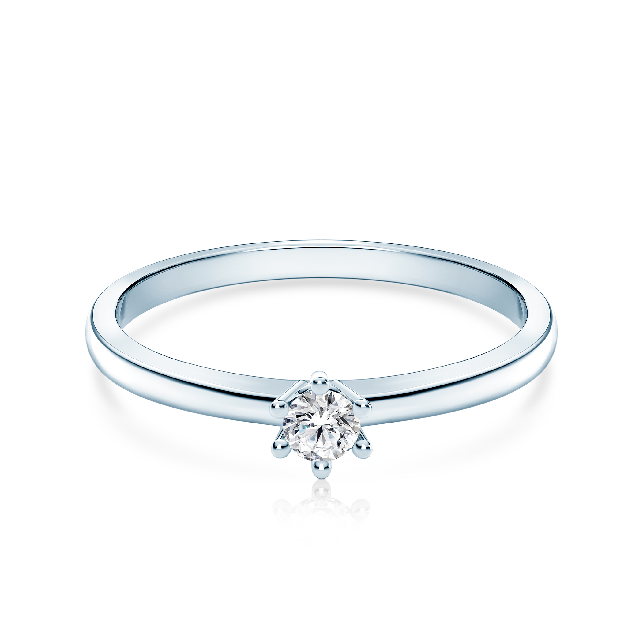 Δαχτυλίδι αρραβώνων SAVICKI: λευκός χρυσός, διαμάντι