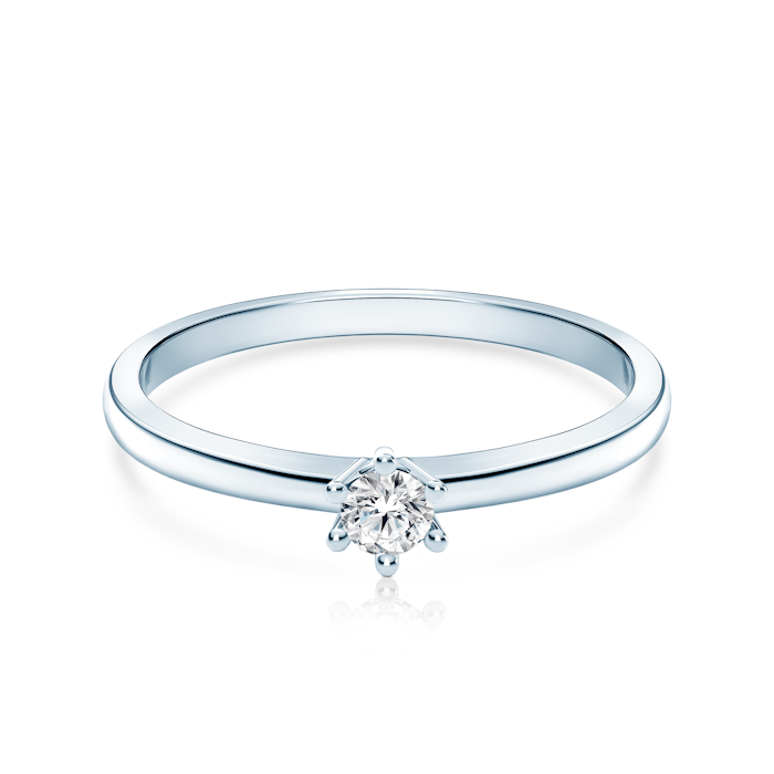 Δαχτυλίδι αρραβώνων SAVICKI: λευκός χρυσός, διαμάντι