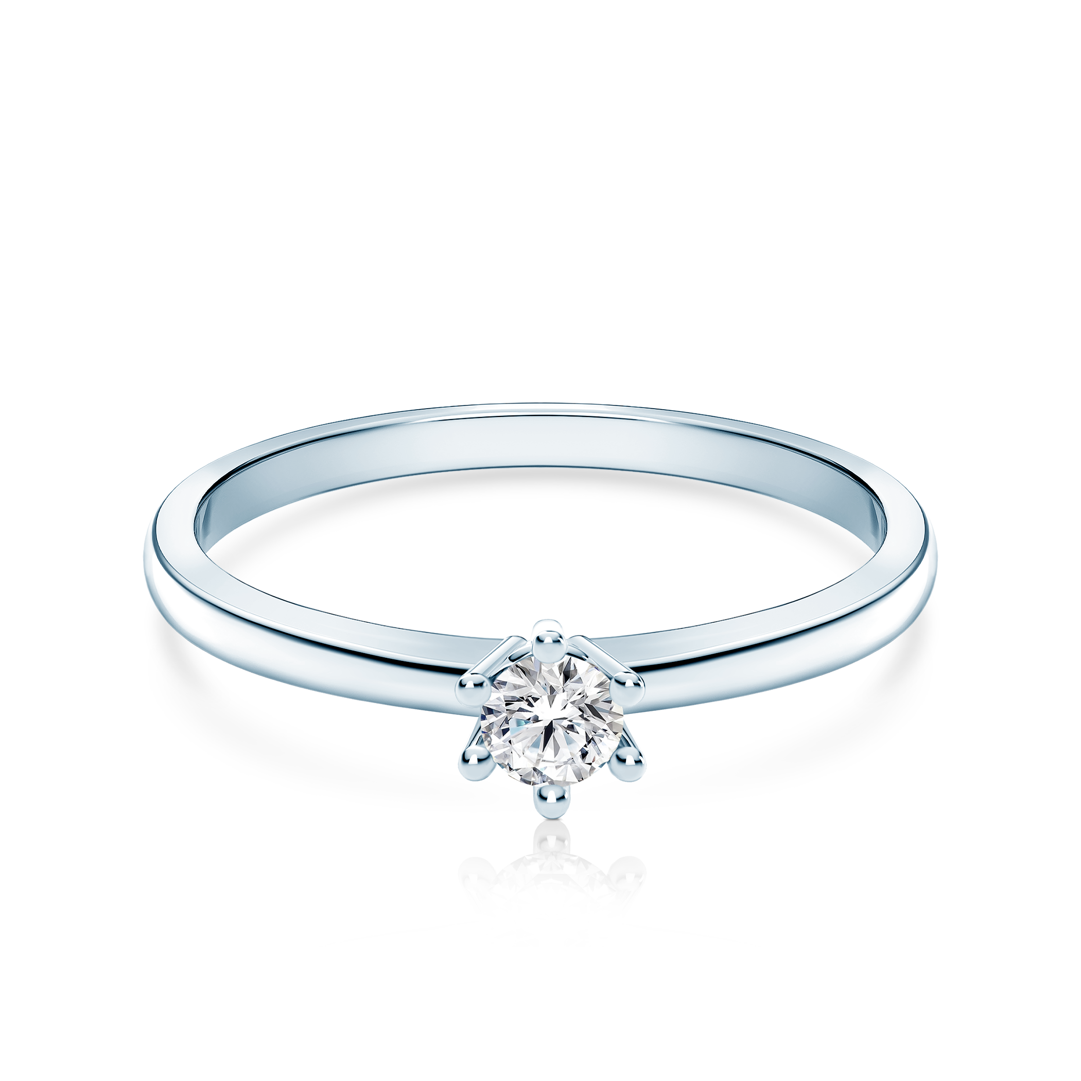 Δαχτυλίδι αρραβώνων SAVICKI: λευκός χρυσός, διαμάντι