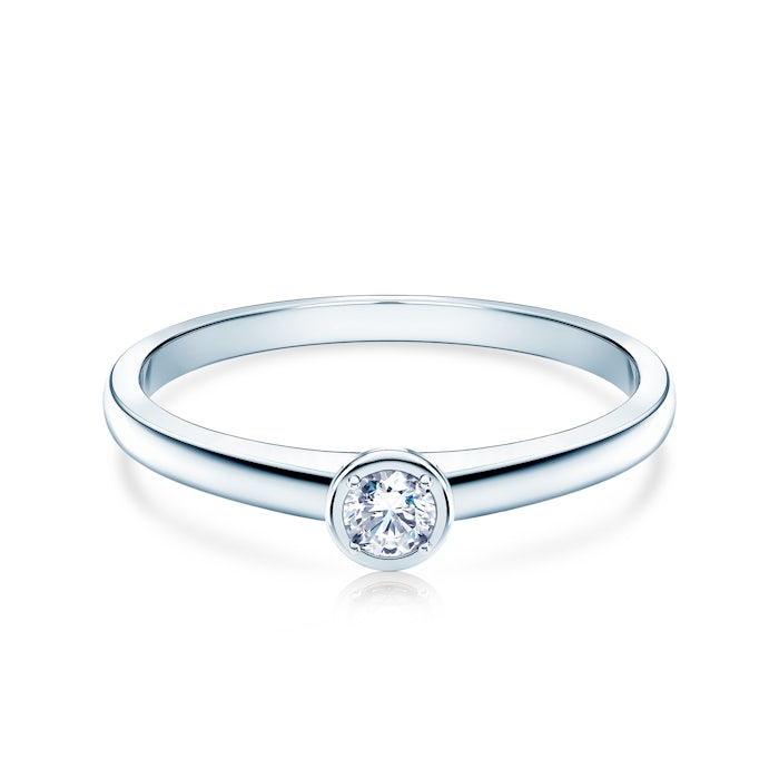 Δαχτυλίδι αρραβώνων SAVICKI: λευκός χρυσός, διαμάντι