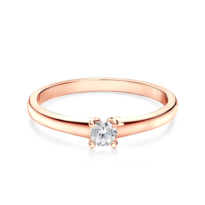 Годежен пръстен SAVICKI: розово злато, диамант