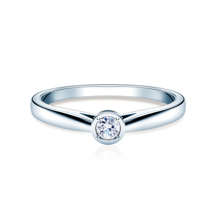 Δαχτυλίδι αρραβώνων SAVICKI: λευκός χρυσός, διαμάντι