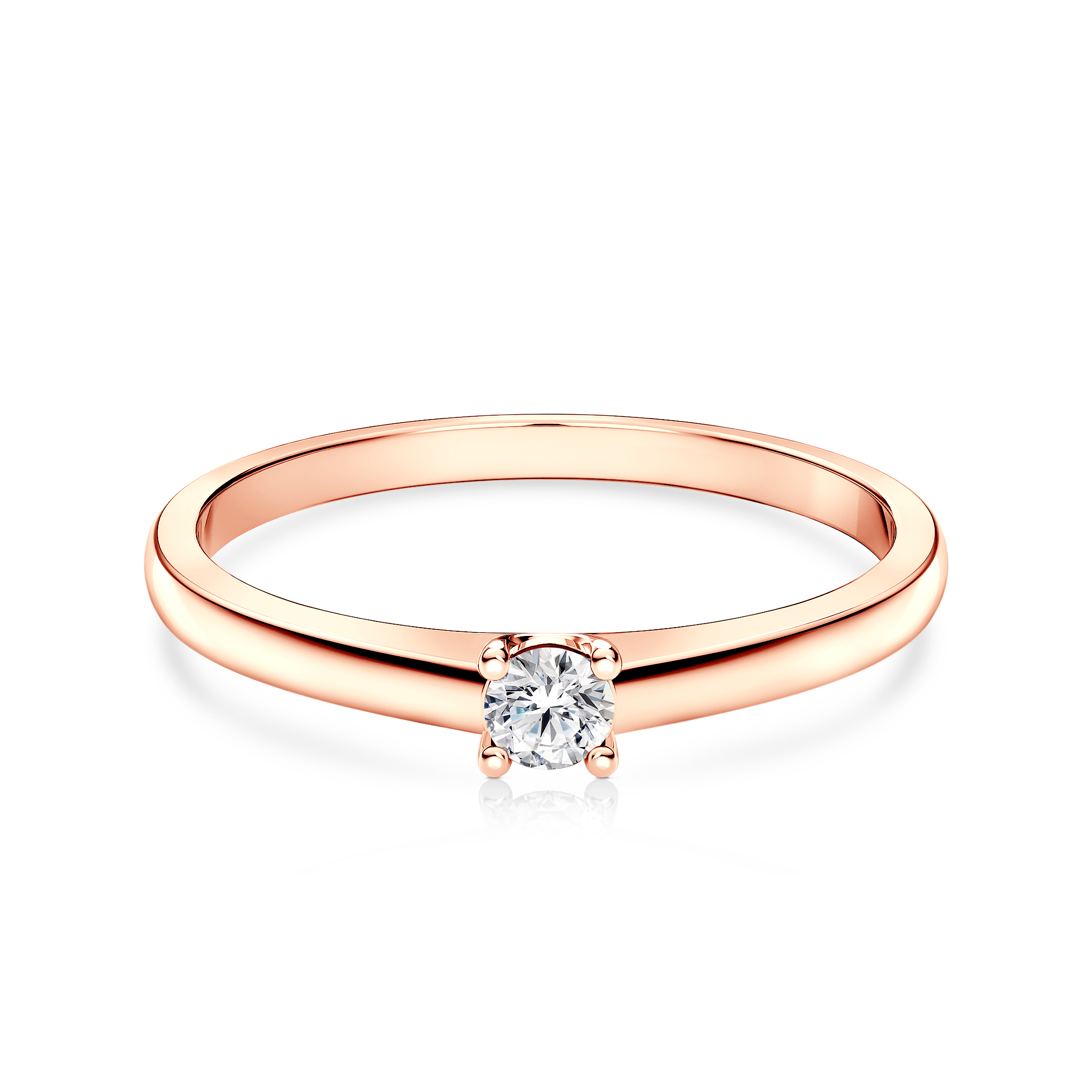 Zaručnički prsten SAVICKI: ružičasto zlato, dijamant
