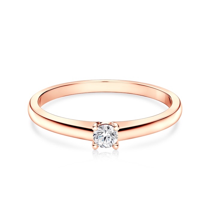 Zaručnički prsten SAVICKI: ružičasto zlato, dijamant