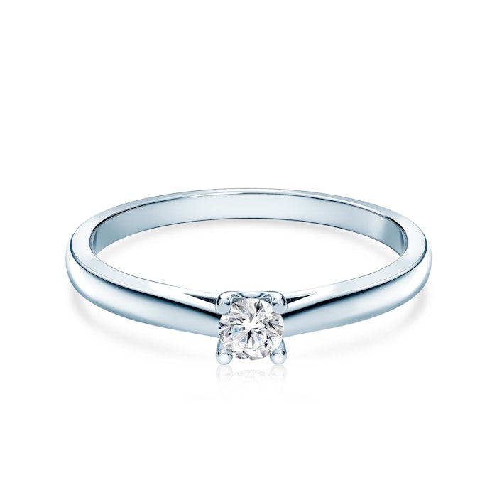 Δαχτυλίδι αρραβώνων SAVICKI: λευκός χρυσός, διαμάντι