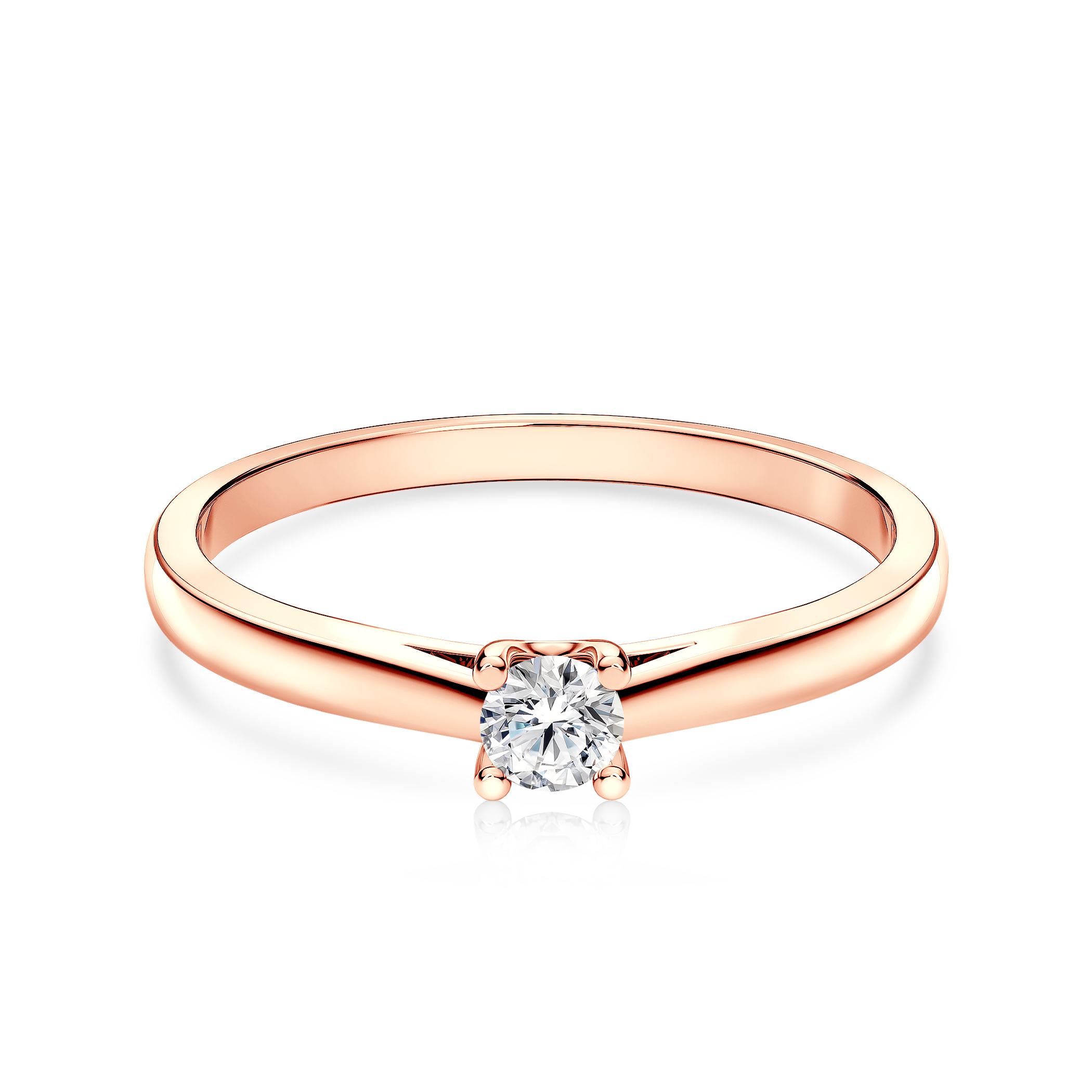 Δαχτυλίδι αρραβώνων SAVICKI: ροζ χρυσός, διαμάντι