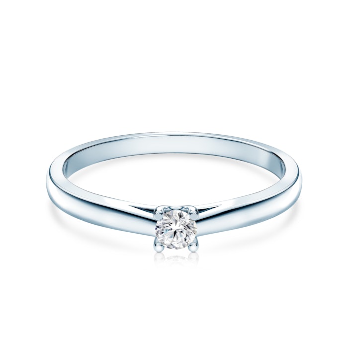 Δαχτυλίδι αρραβώνων SAVICKI: λευκός χρυσός, διαμάντι