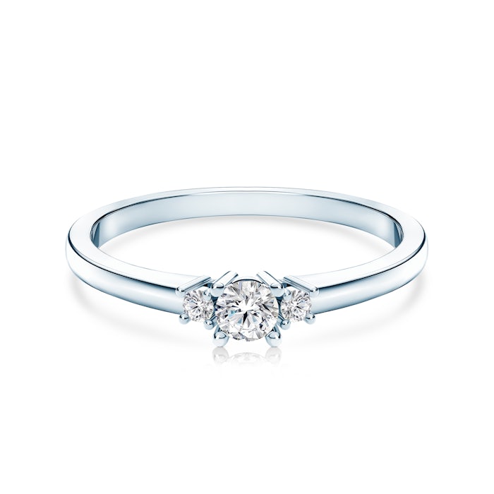 Δαχτυλίδι αρραβώνων SAVICKI: λευκός χρυσός, διαμάντι
