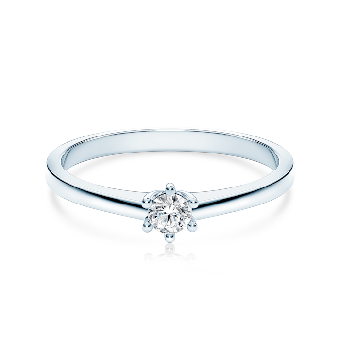 Δαχτυλίδι αρραβώνων SAVICKI: λευκός χρυσός, διαμάντι