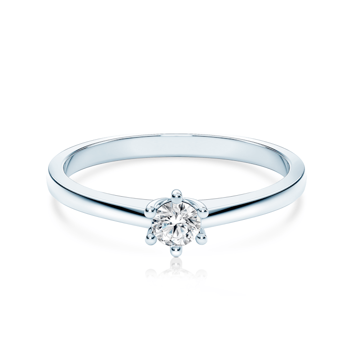 Годежен пръстен SAVICKI: бяло злато, диамант