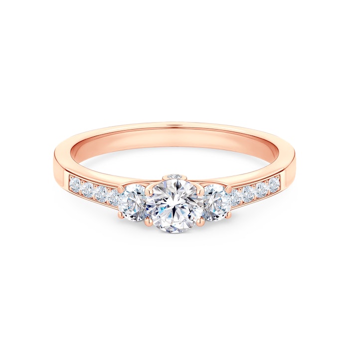 Каблучка для заручин Dream: рожеве золото, діаманти