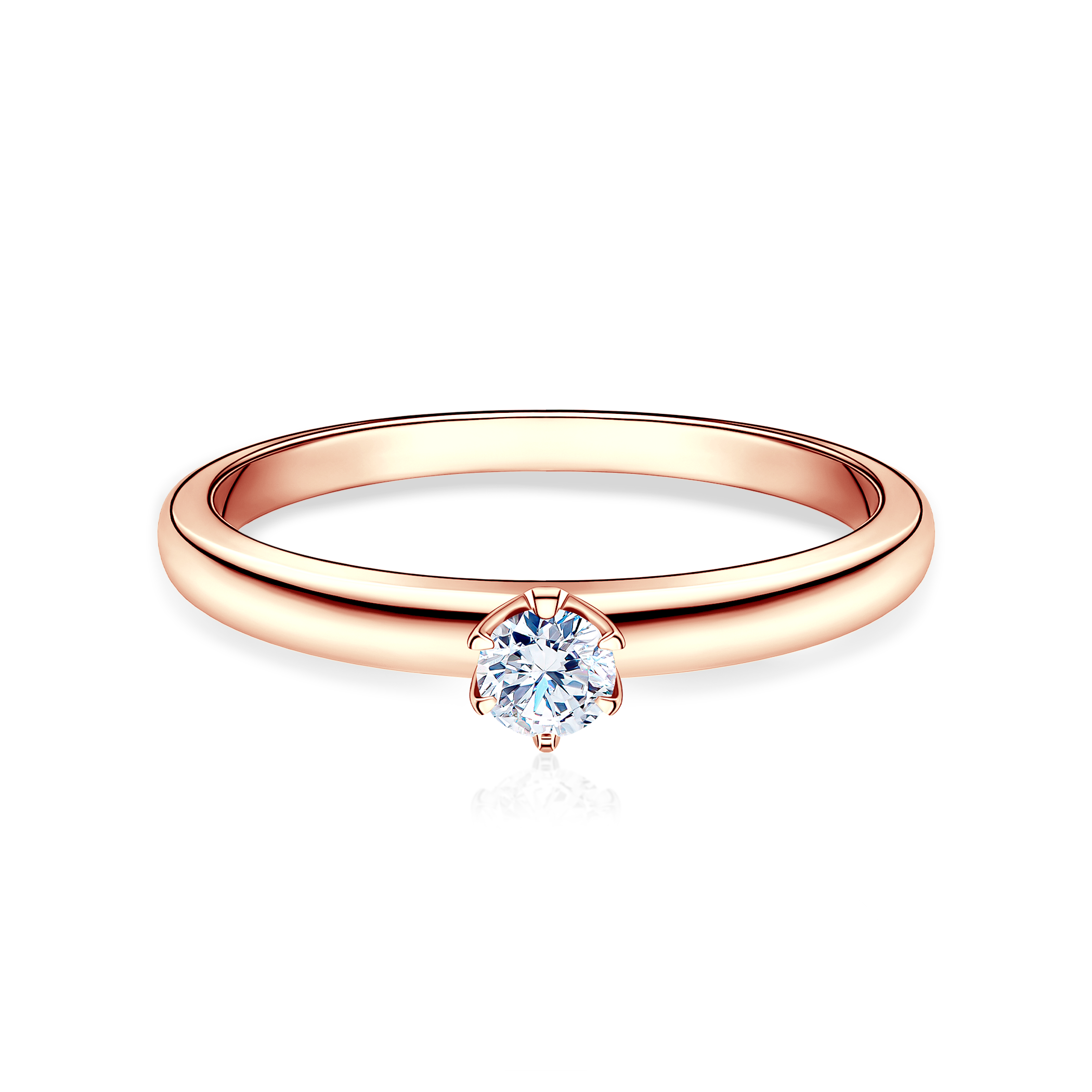 Δαχτυλίδι αρραβώνων SAVICKI: ροζ χρυσός, διαμάντι