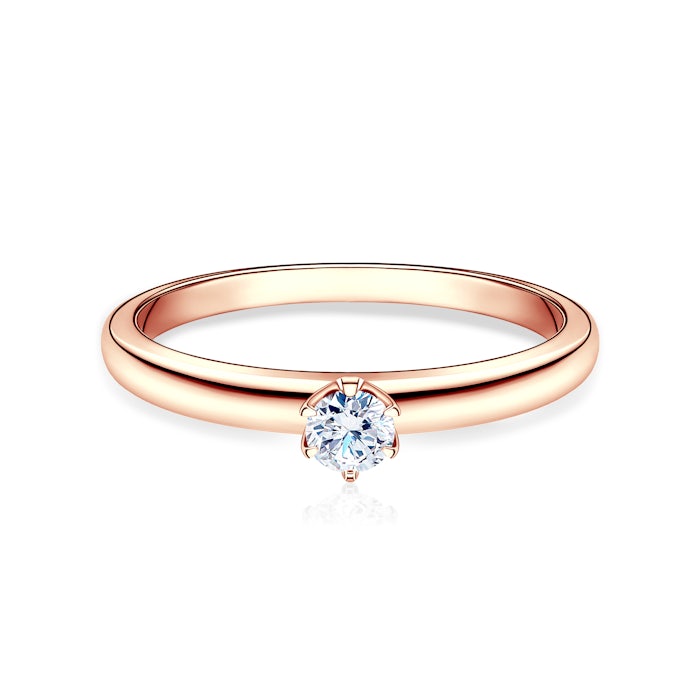 Δαχτυλίδι αρραβώνων SAVICKI: ροζ χρυσός, διαμάντι