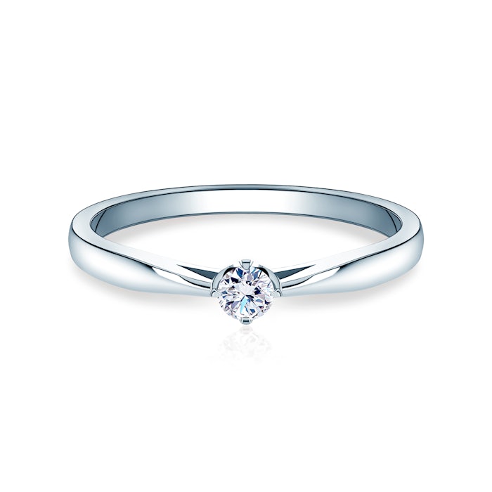 Δαχτυλίδι αρραβώνων SAVICKI: λευκός χρυσός, διαμάντι