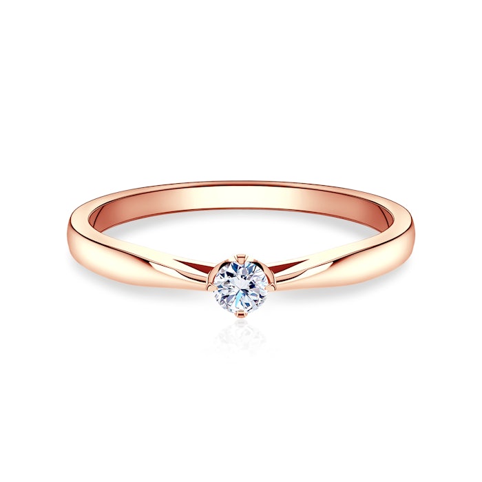 Δαχτυλίδι αρραβώνων SAVICKI: ροζ χρυσός, διαμάντι
