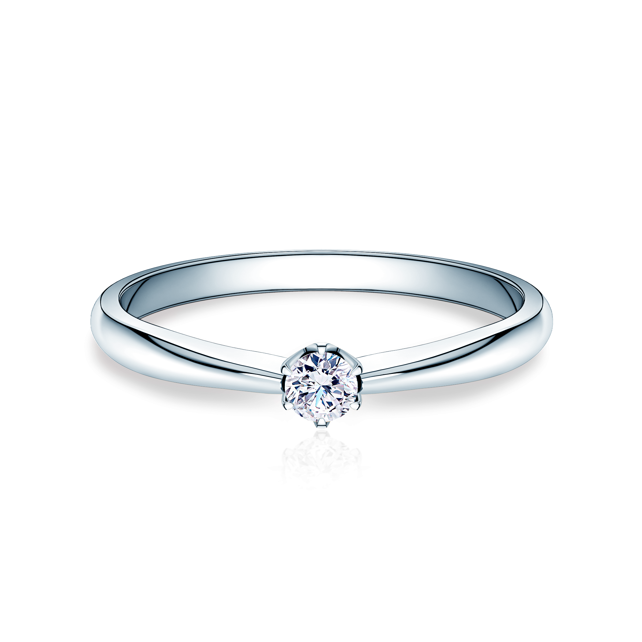 Δαχτυλίδι αρραβώνων SAVICKI: λευκός χρυσός, διαμάντι