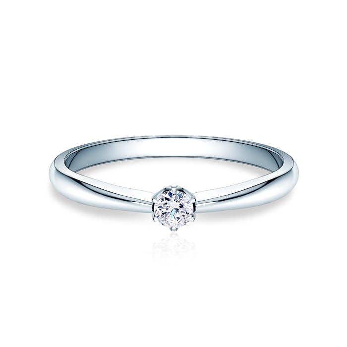 Δαχτυλίδι αρραβώνων SAVICKI: λευκός χρυσός, διαμάντι