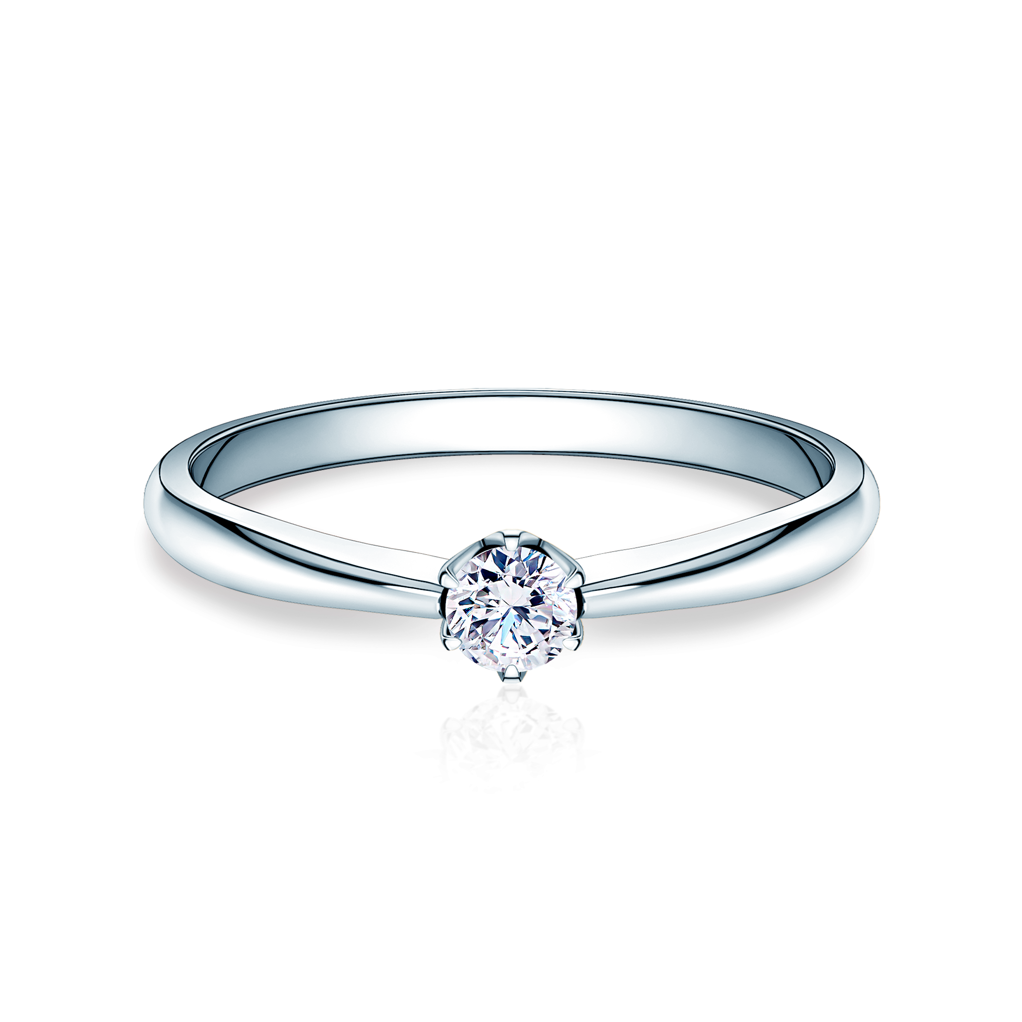 Zaručnički prsten SAVICKI: bijelo zlato, dijamant