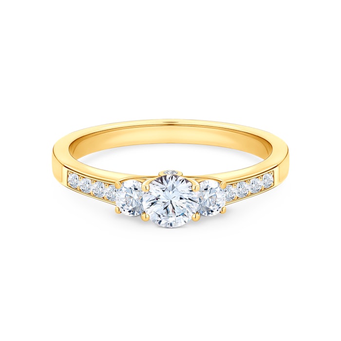 Dream eljegyzési gyűrű: arany fehér zafírral