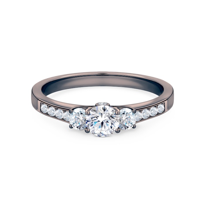 Zaručnički prsten Savicki:  crno zlato, dijamant