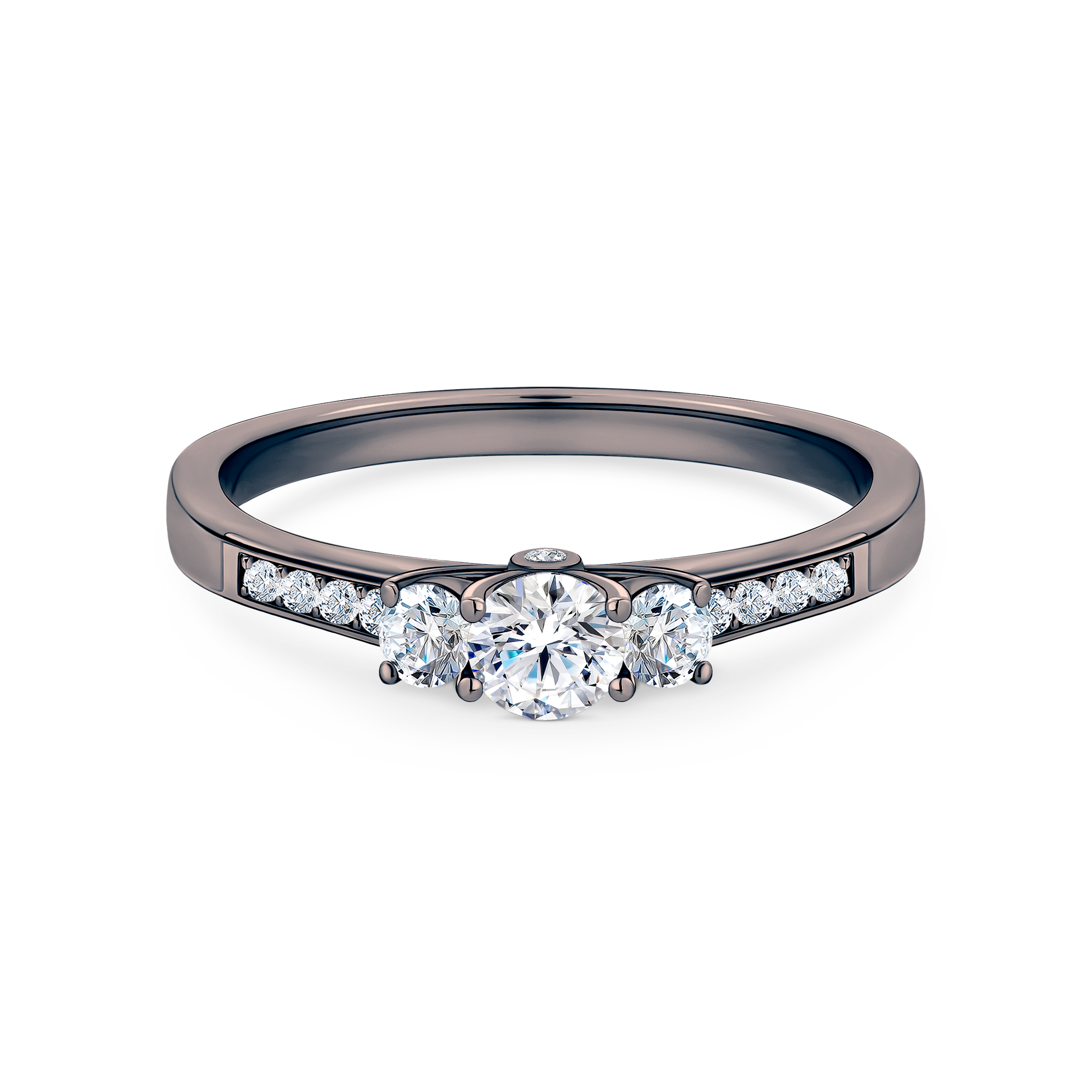 Δαχτυλίδι αρραβώνων Dream: μαύρος χρυσός, διαμάντι