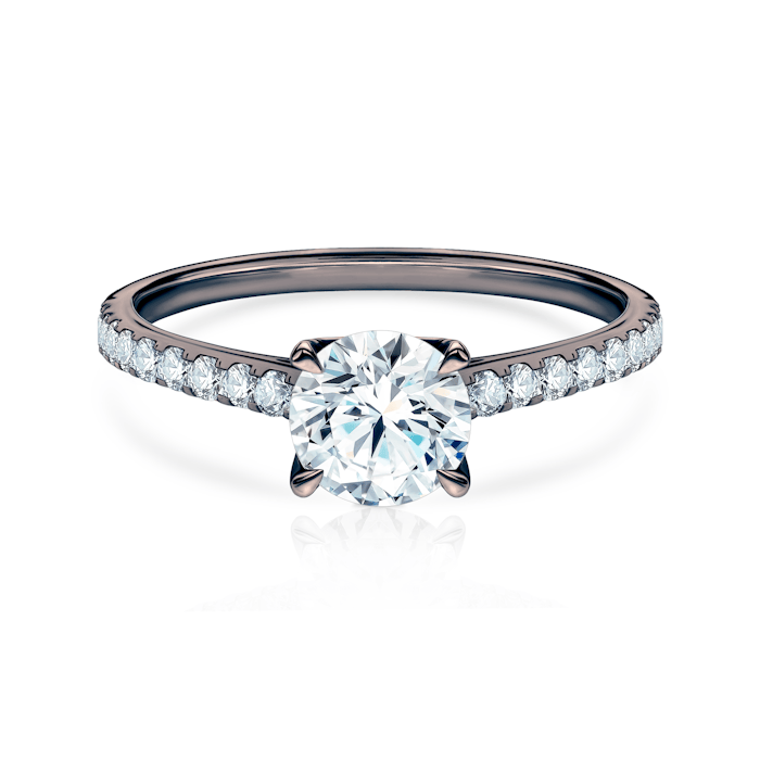 Δαχτυλίδι αρραβώνων Share Your Love: μαύρος χρυσός, διαμάντι