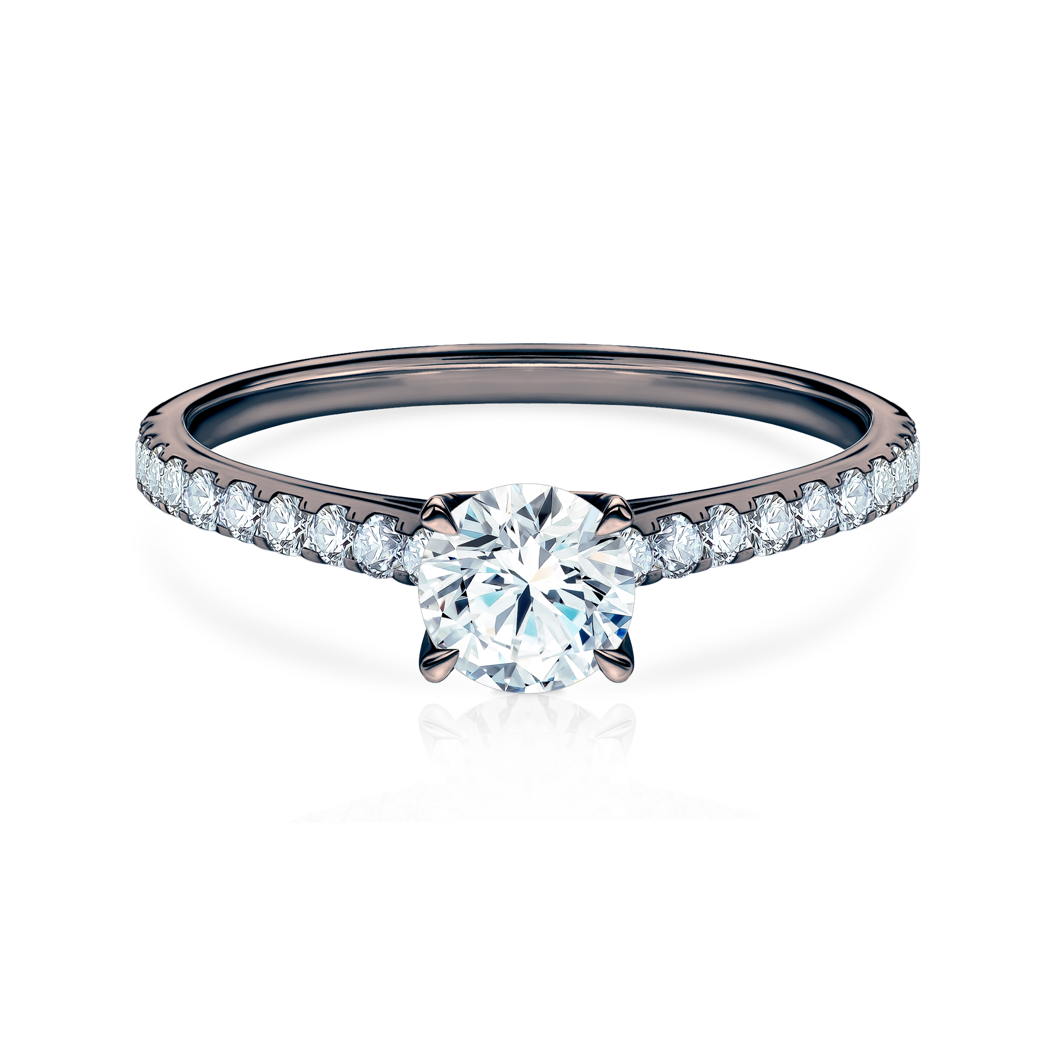 Δαχτυλίδι αρραβώνων Share Your Love: μαύρος χρυσός, διαμάντι