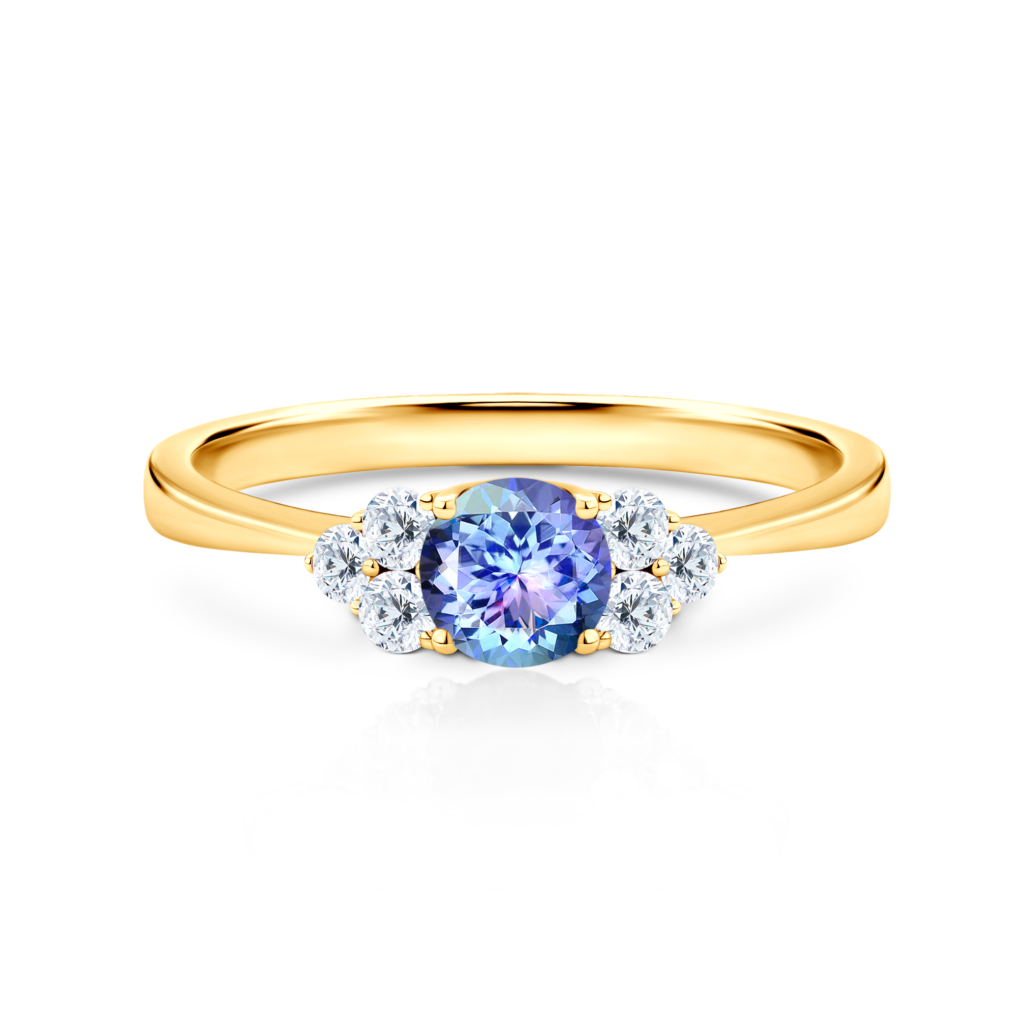 Zaručnički prsten Fairytale: zlato, tanzanit