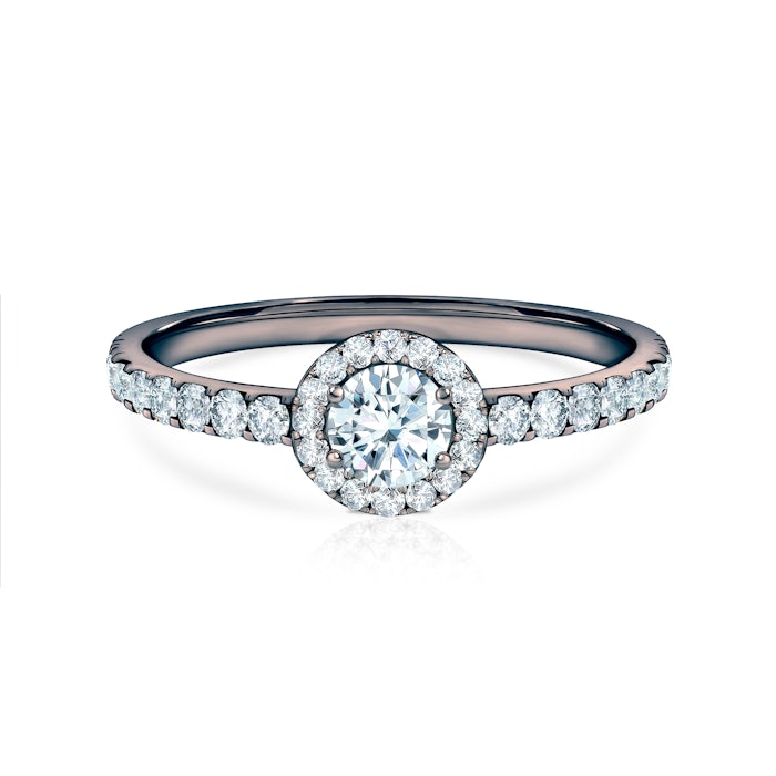 This is Love eljegyzési gyűrű: fekete arany és gyémánt