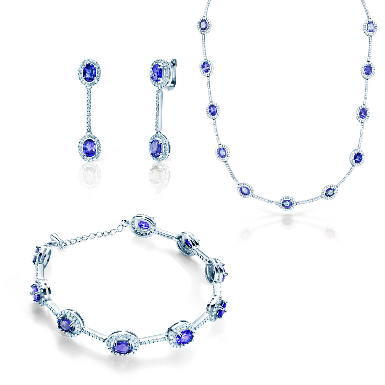 Set nakita Swan Lake: bijelo zlato, tanzaniti