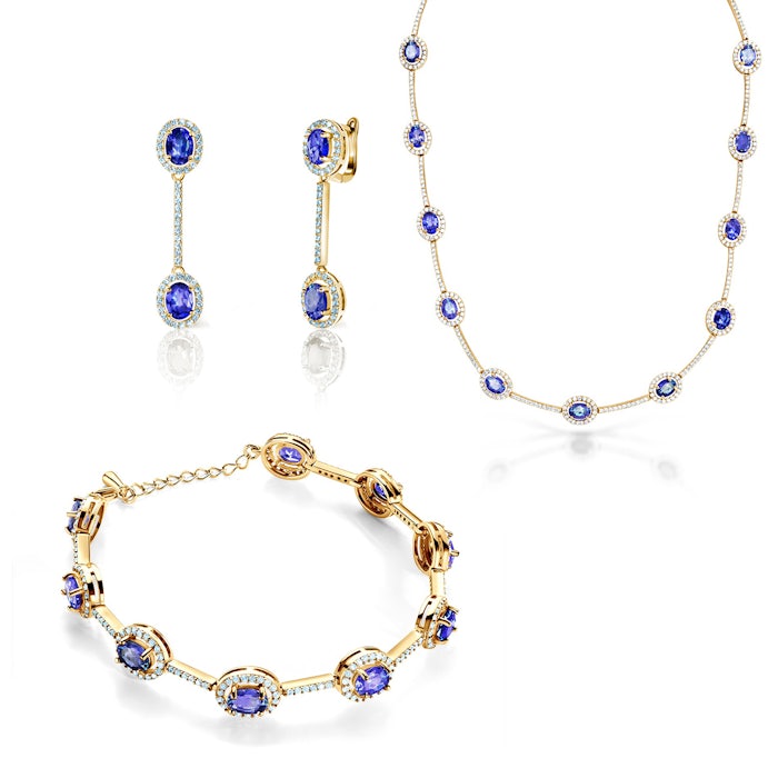 Swan Lake ékszerkészlet: arany és tanzanitok