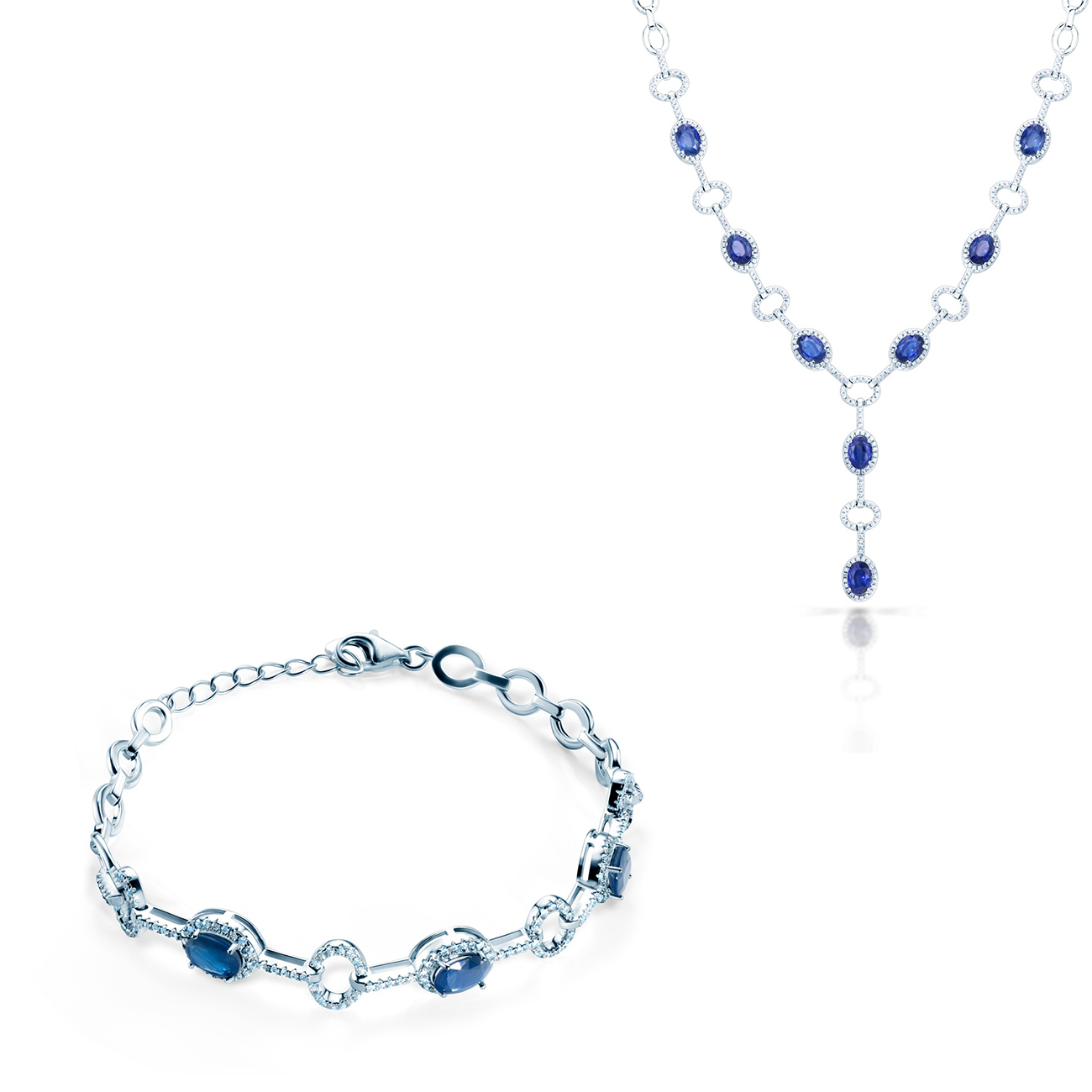 Set nakita Swan Lake: bijelo zlato, plavi safiri