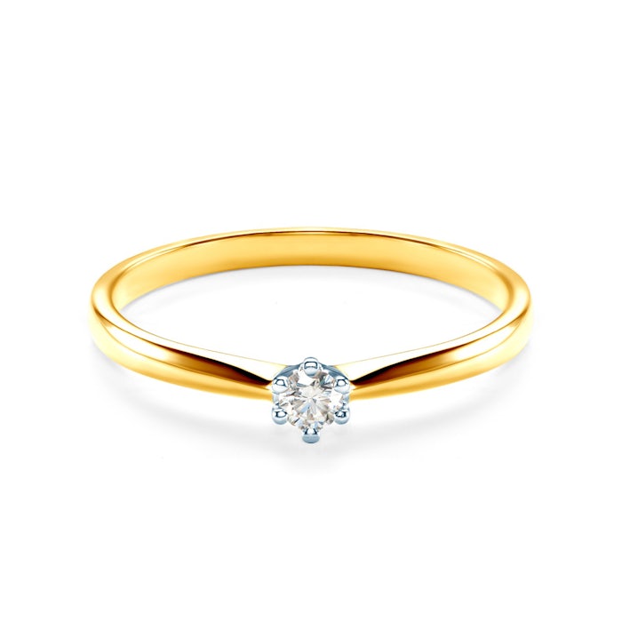 SAVICKI eljegyzési gyűrű: kétszínű arany és gyémánt