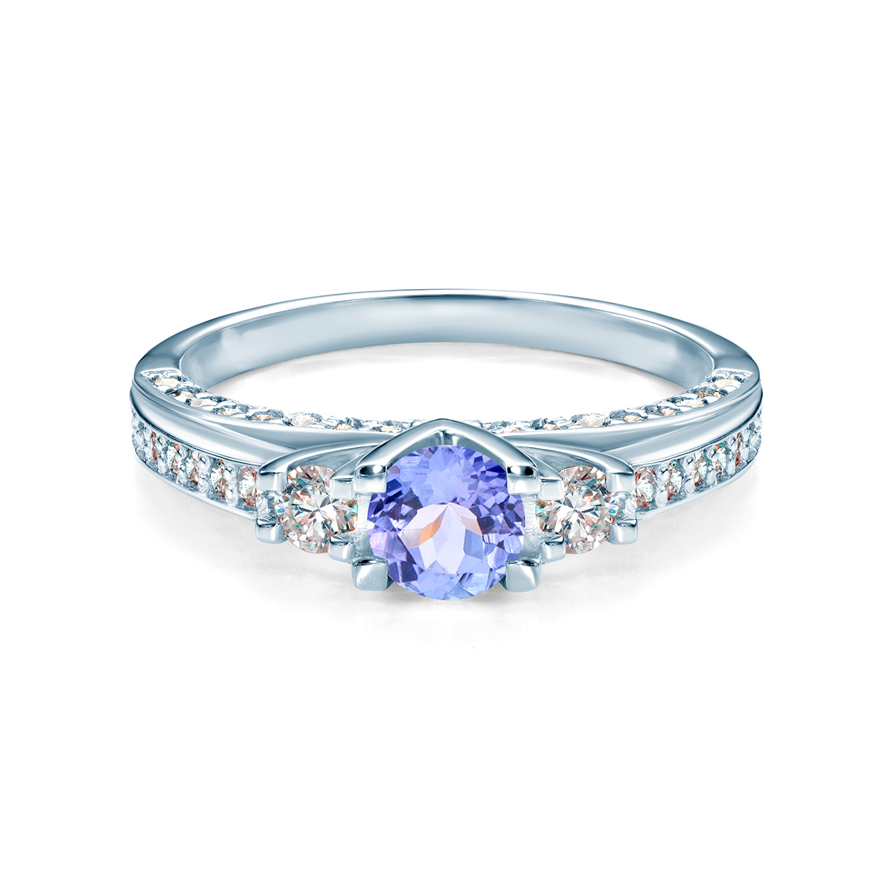 Prsten Blue Lagoon: bijelo zlato, tanzanit