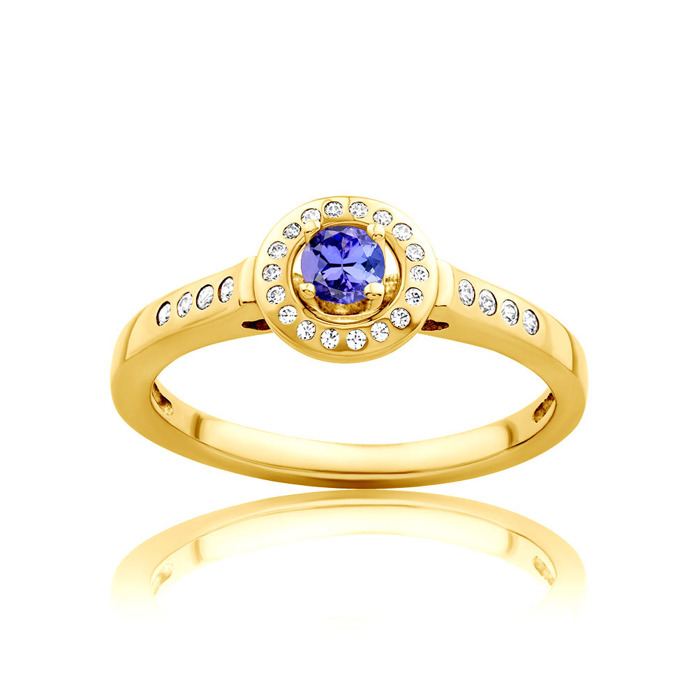 Каблучка Blue Lagoon: золото, танзаніт