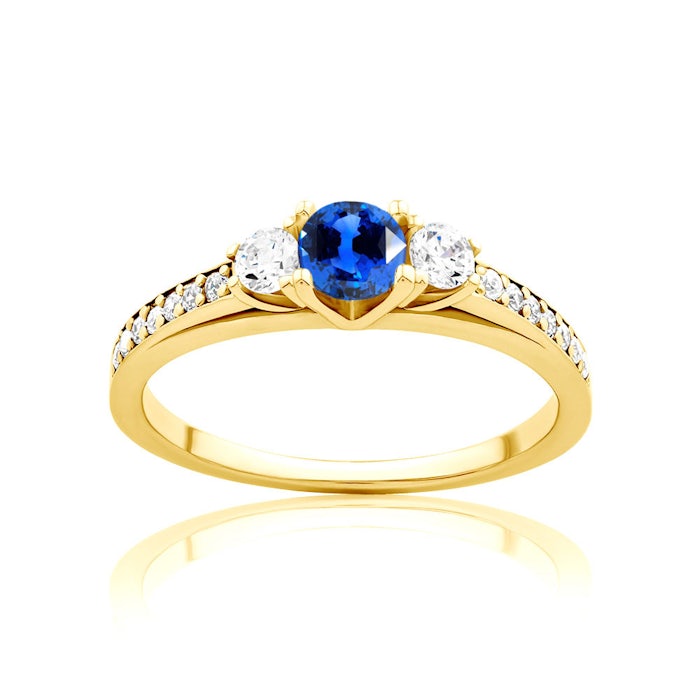 Heart of the Ocean gyűrű: arany kék zafírral