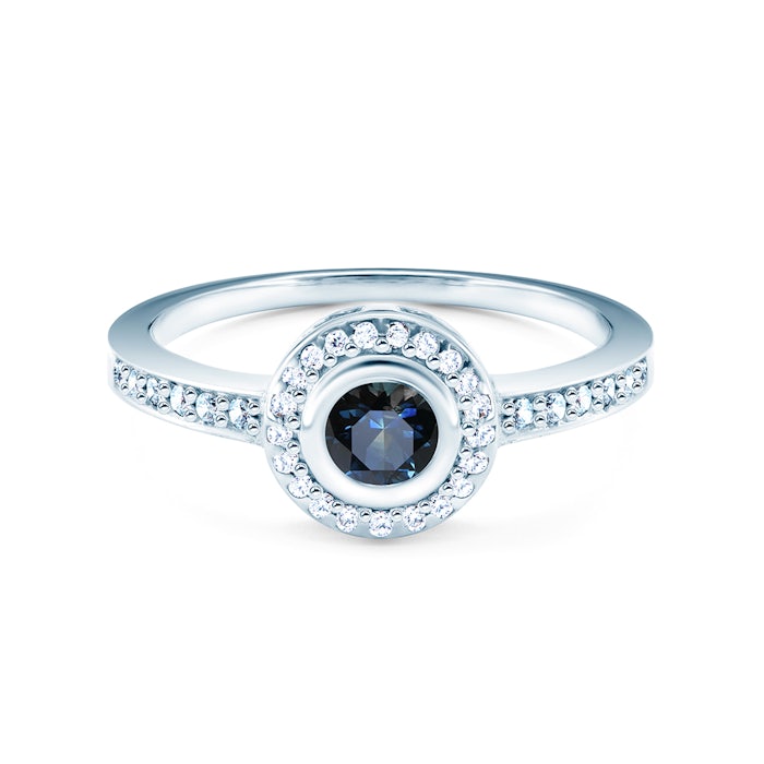 Heart of the Ocean gyűrű: fehér arany kék zafírral