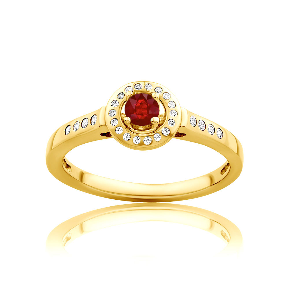 Δαχτυλίδι Red Passion: χρυσός, ρουμπίνι