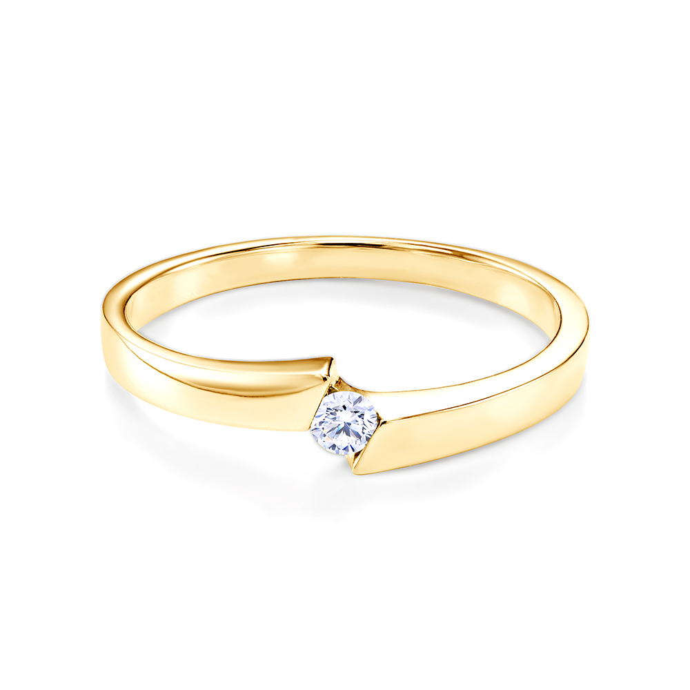 Δαχτυλίδι αρραβώνων Minimalism: χρυσός, διαμάντι