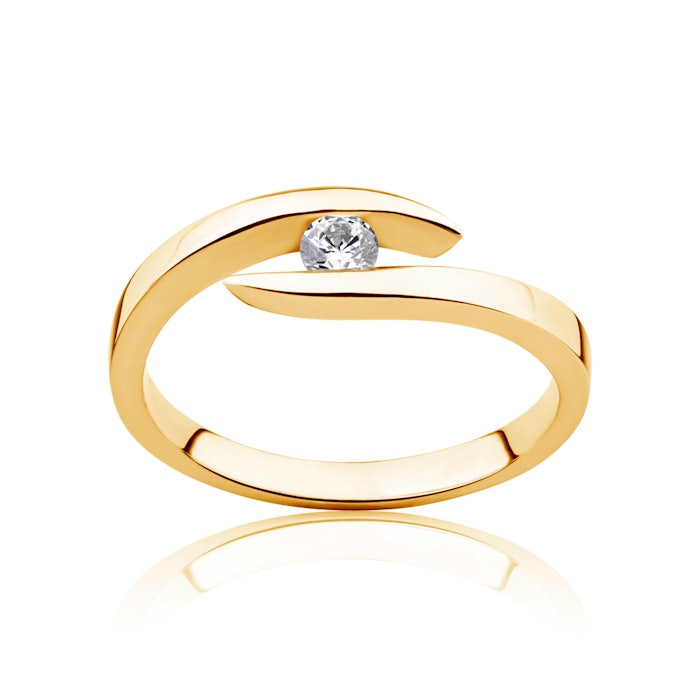 Inel de logodnă Minimalism: aur, diamant